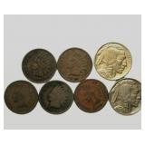 Early Dates Cents & Nickels 7pcs