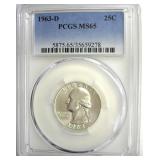 1963-D Quarter PCGS MS65