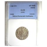 1198-1219 Levon I Armenia NNC AU50 AR Tram