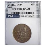 1994-P 50c World Cup PR70 DCAM LISTS $225