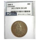 1989-S 50c Congress PR70 DCAM LISTS $115