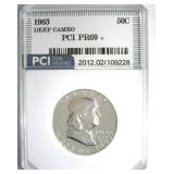 1963 Franklin PR69+ DCAM LISTS $5000 IN 69 DC