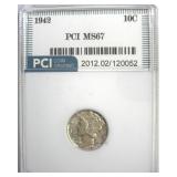 1942 Dime MS67 LISTS $110