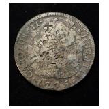 1775 8 Reales Silver Crown China Chopmarks