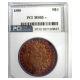 1896 Morgan PCI MS65+ Vibrant Color