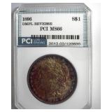 1896 Morgan PCI MS66 Rev DMPL Great Toning