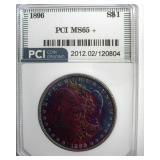 1896 Morgan PCI MS65+ Magnificent Color