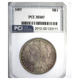 1887 Morgan MS67 LISTS $1700
