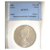 1965 Blunt 5 Dollar NNC MS69 PL Canada