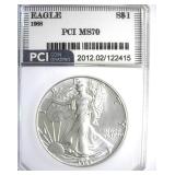 1988 Silver Eagle MS70 LISTS $2350