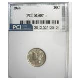 1944 Dime MS67+ LISTS $225