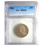 1960 Quarter ICG MS66+ LISTS $150