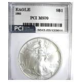 1995 Silver Eagle MS70 LISTS $1550