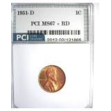 1951-D Cent MS67+ RD LISTS $975