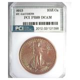 2013 1 Avdp Oz .999 Fine Cu PCI PR69DC St. Gaudens