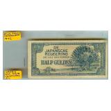 1942 1/2 Gulden Bank Note Japan