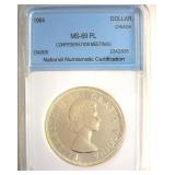 1964 Dollar NNC MS69 PL Confederation Meetings