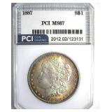 1887 Morgan MS67 LISTS $1700