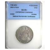 1786-MDV 4 Escudos NNC MS66+ Spain