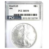 1994 Silver Eagle MS70 LISTS $11000