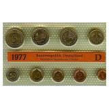 1977 1 Pfennig - 5 Mark Germany