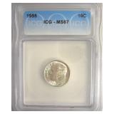 1955 Dime ICG MS67