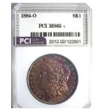 1884-O Morgan PCI MS65+ Purple Toning