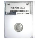 1963 Dime PR70 DCAM LISTS $150 in 69 DCAM
