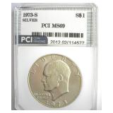 1973-S Silver Ike MS69 LISTS $11000