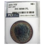 1878 7TF Morgan MS66 PL LISTS $6500