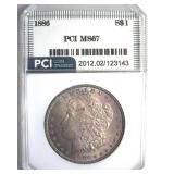 1886 Morgan MS67 LISTS $1500