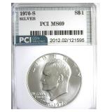 1976-S Silver Ike MS69 LISTS $20000