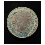 1807 8 Reales Silver Crown China Chopmarks