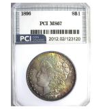 1896 Morgan MS67 LISTS $1650