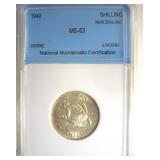 1940 Shilling NNC MS63 New Zealand