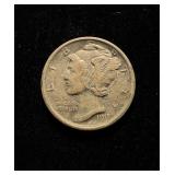 1918 Dime AU Nice Orig
