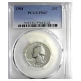 1961 Quarter PCGS PR67