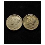 Mercury Dimes 2 Hi Grade