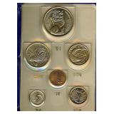 1970 1C-$1 UNC Mint Set Singapore