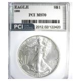 1988 Silver Eagle MS70 LISTS $2350
