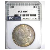 1897 Morgan MS67 LISTS $5750