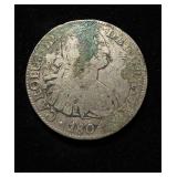 1804 8 Reales Silver Crown China Chopmarks