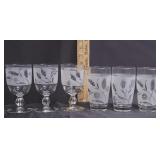 1960s Libbey Wildflower Goblets/Tumblers