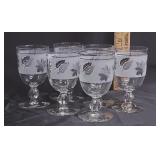 Vtg Libbey 'Silver Foliage' Goblets