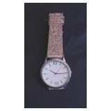 Claires Womens Glitter Pink Watch