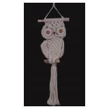 Boho-style Macrame Owl Wall Hanging