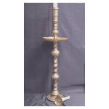 Etched Moroccan Brass Alter/Floor Candle Holder