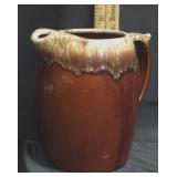 Vtg McCoy Brown Drip Glaze Pottery Pitcher