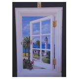 Stupell Faux Window Scene Wall Plaque L. Cartter