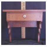 Vtg Decorative Wooden Shelf w/Drawer